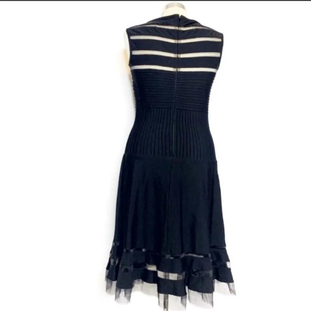 Tadashi Shoji mesh illusion fit and flare dress - Image 6