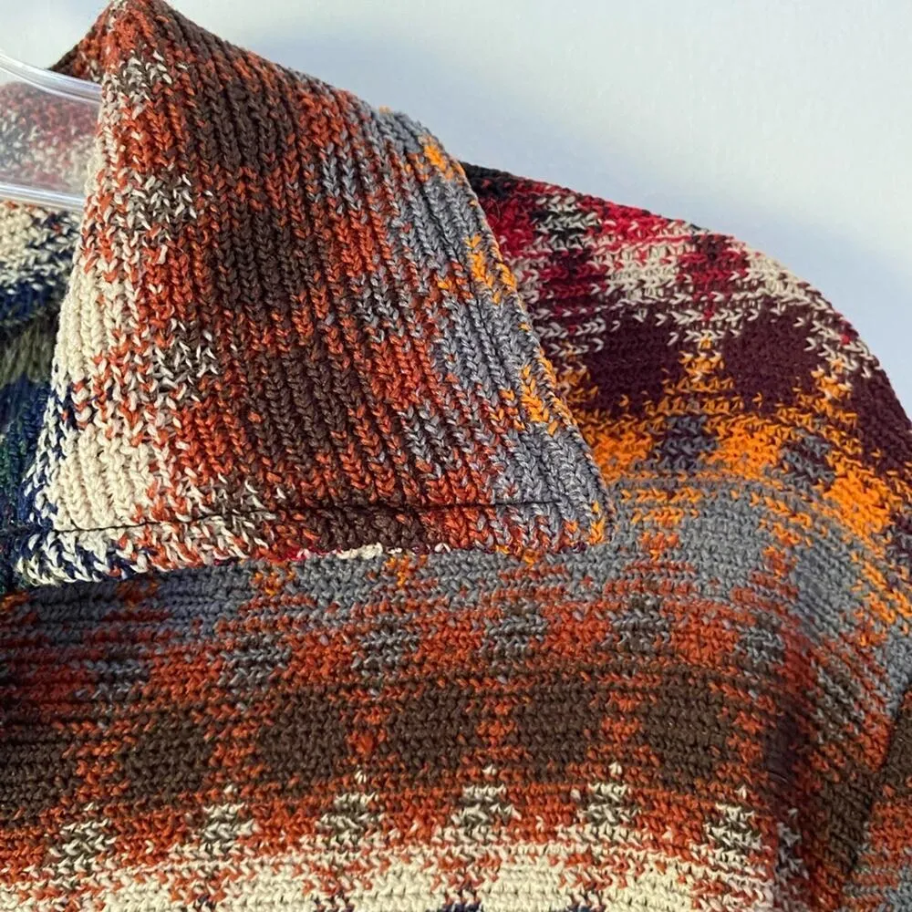 Gemini USA Vintage Knit Boho Retro Shirt size XXL made in USA Brown - Image 6