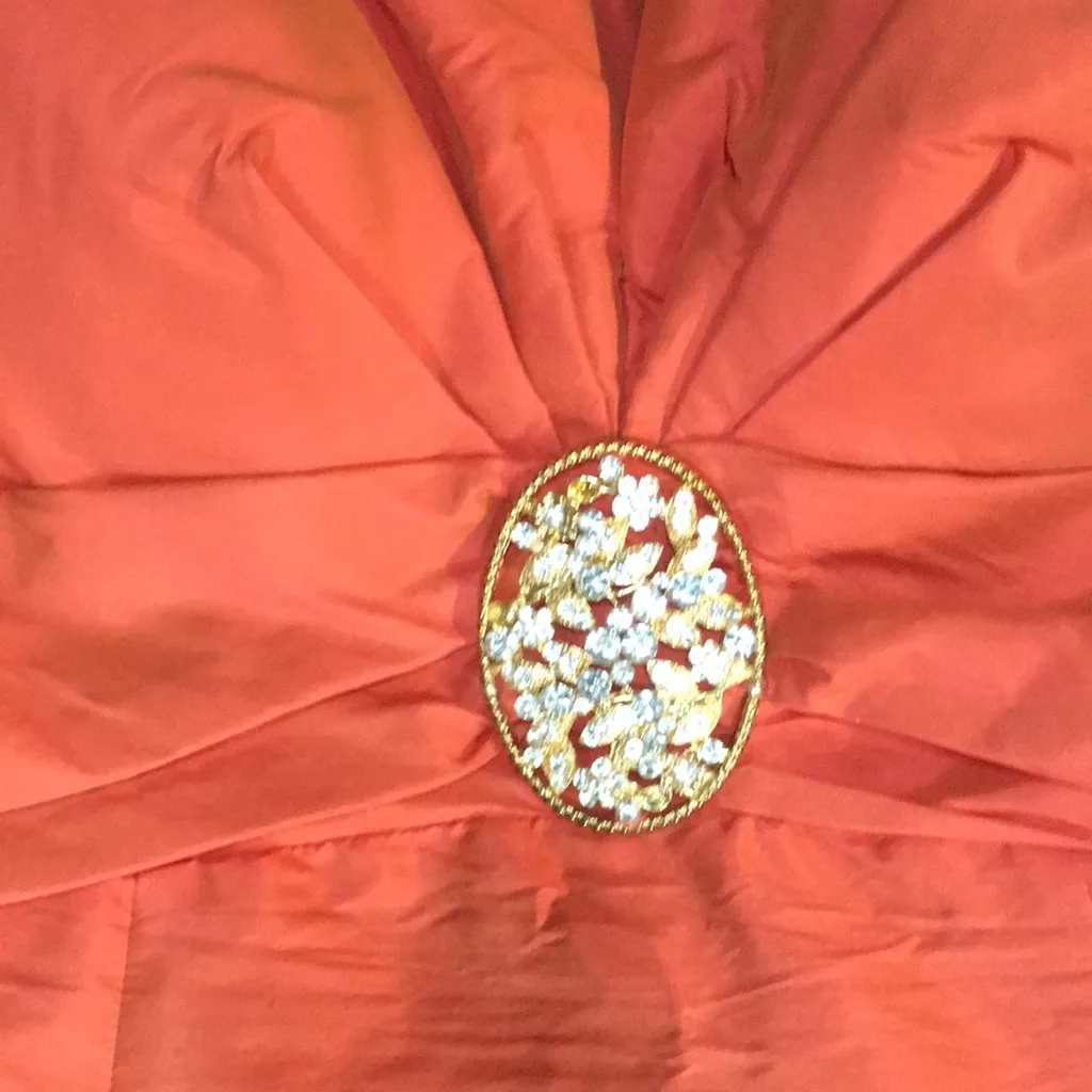 Betsy & Adam Orange size 12 short formal dress - Image 2