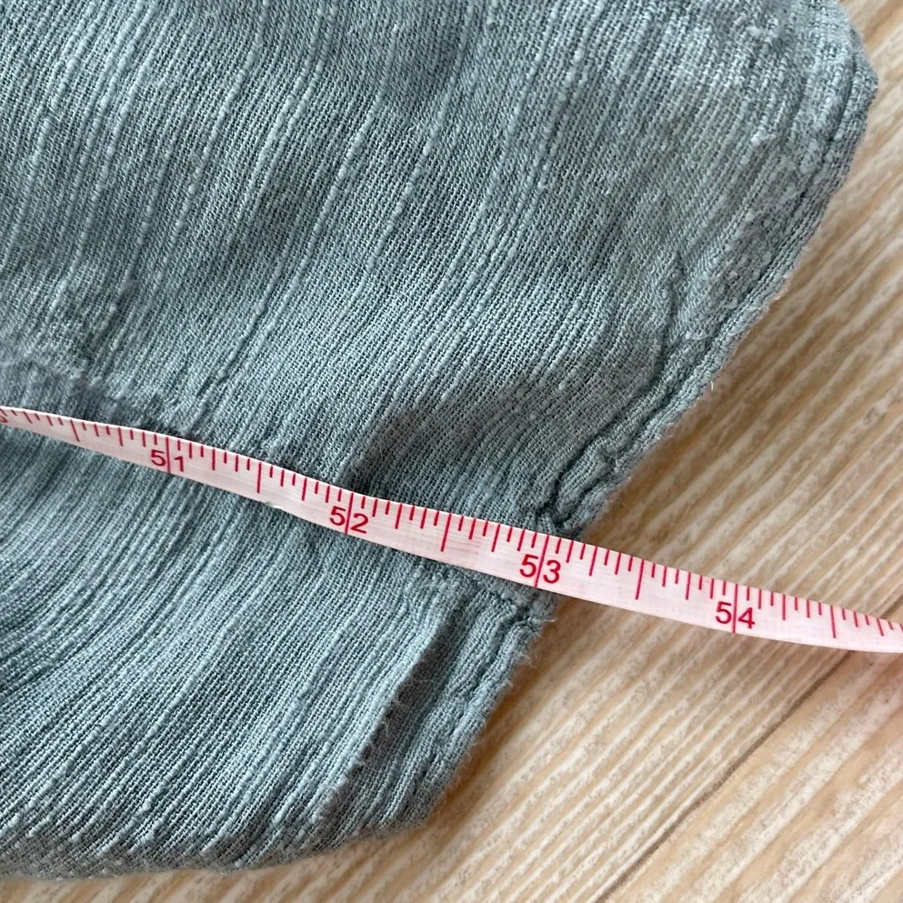 Pearl & Caviar Linen Mix One Shoulder Maxi Dress | Dusty Blue Size XS/S‎ - Image 8