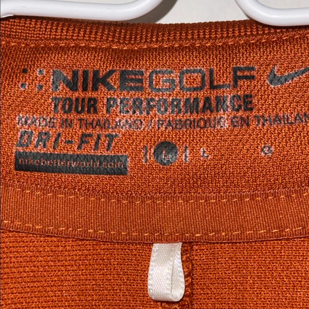 Nike Golf Dri-Fit Victory Pique Polo Shirt Women’s Large L Orange - Image 5