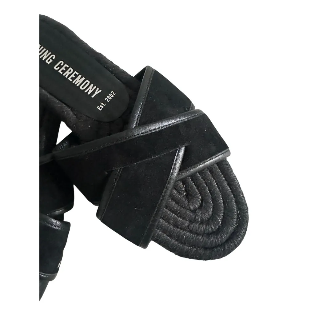 Opening Ceremony  Black Double Strap Sandals Size 38 / US 8 - Image 4