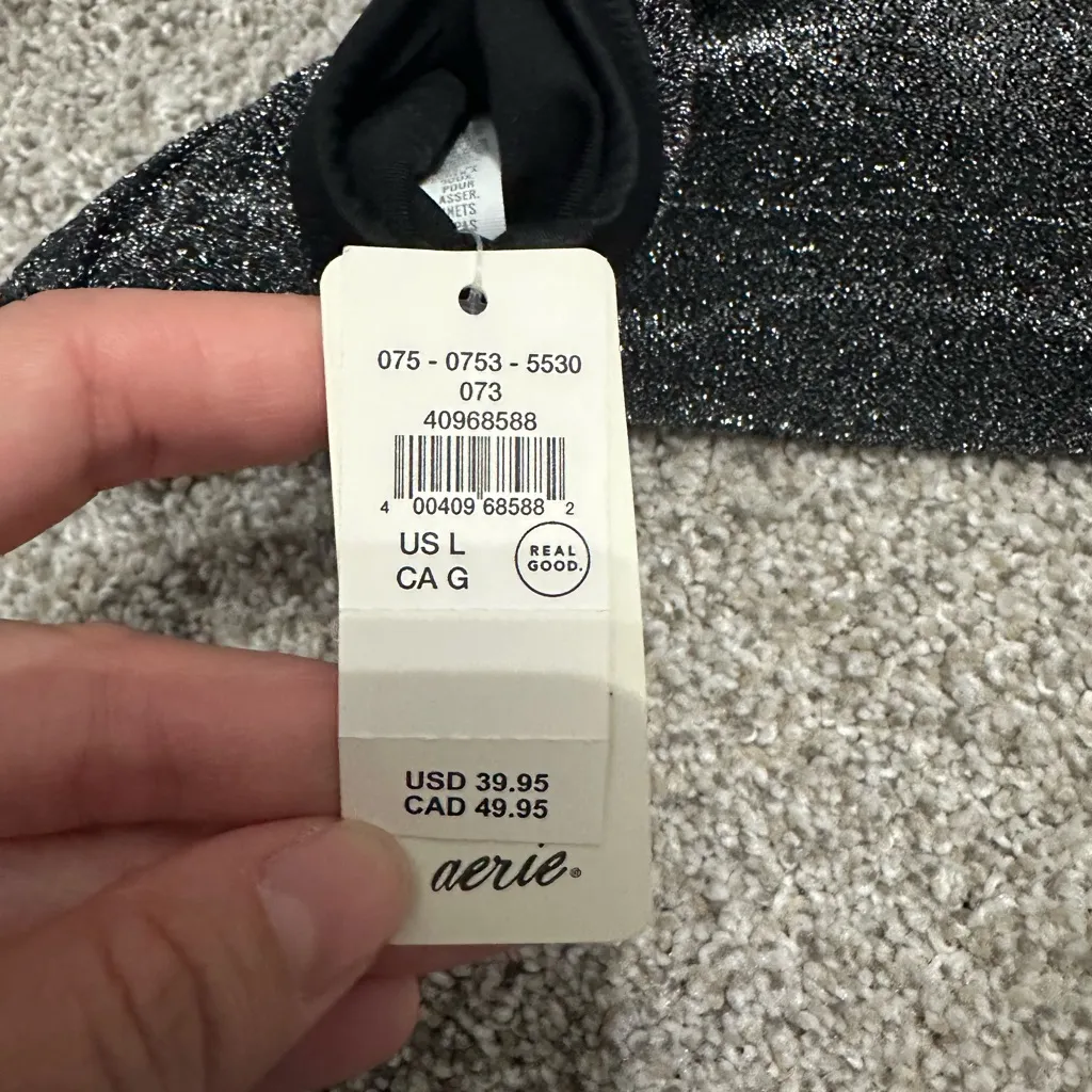 Aerie Shimmering Black Camisole - Image 3