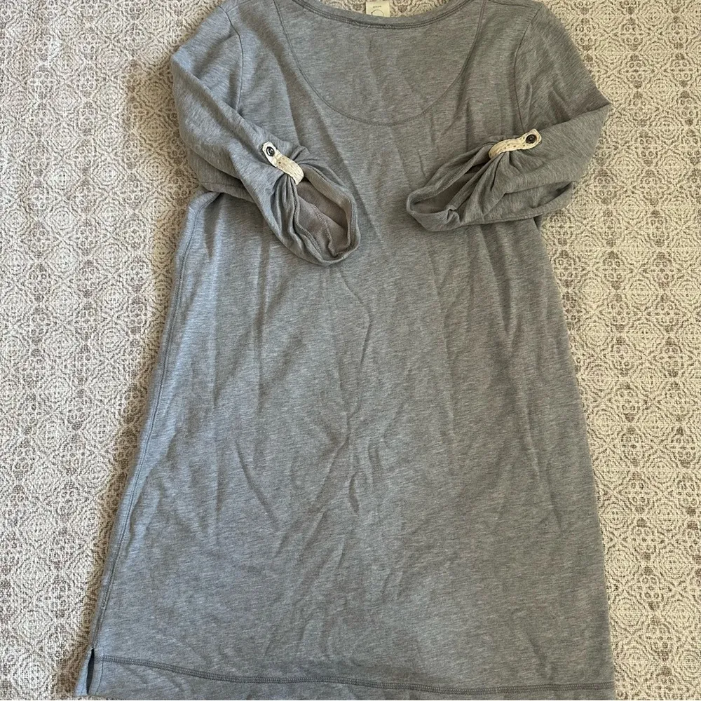 E by Eloise Anthropologie Grey French Terry Sweatshirt Dress - Image 9
