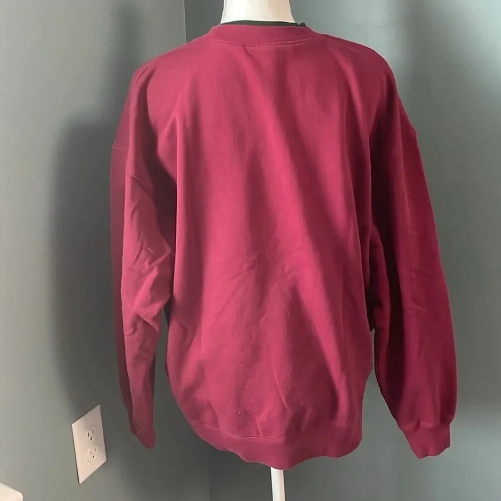 Vintage Christmas Tree Sweatshirt Applique 1990s Size Large Purple - Image 3