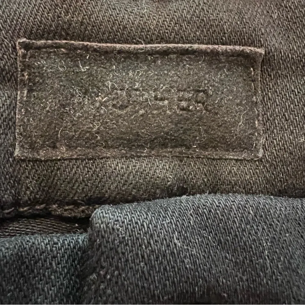 Mother Looker High Waisted Ankle Fray Guilty Glitter Racer Jeans Black 26 - Image 15