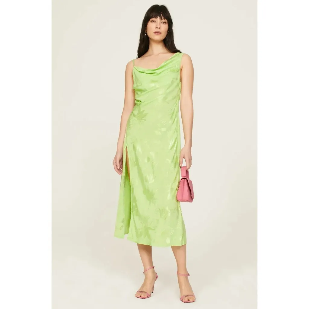For Love & Lemons Ilana Midi Dress in Green XSmall Womens Rayon Floral Size XS - Image 11