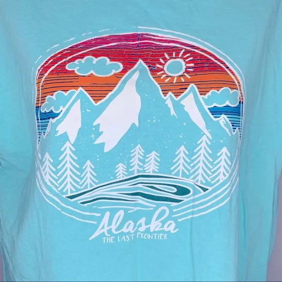 Delta  Pro Weight Alaska The Last Frontier T-Shirt‎ - Image 5