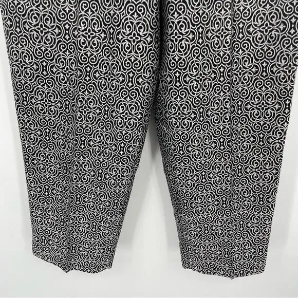 Talbots‎ Pure Silk Dress Pants Size 8 Silver Black - Image 2