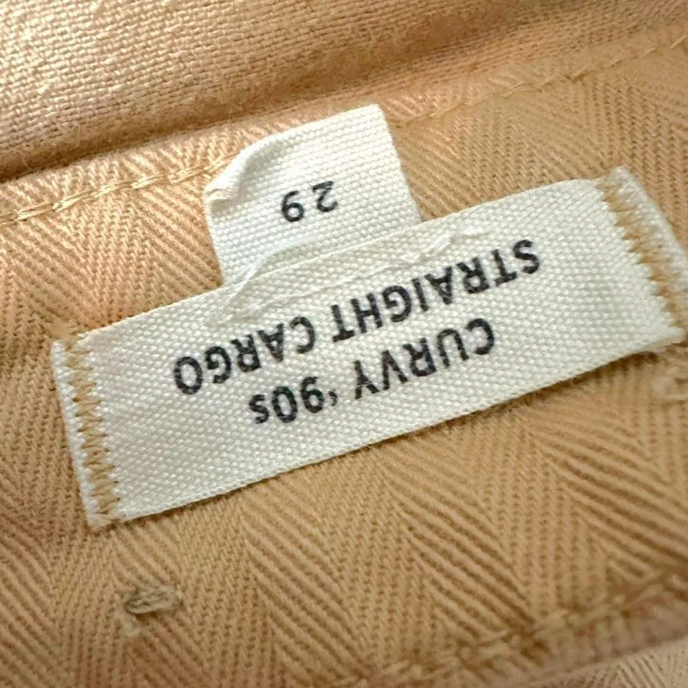 Madewell The Curvy Garment Dyed 90s Straight Cargo Pants Size 29 Tan Neutral - Image 8