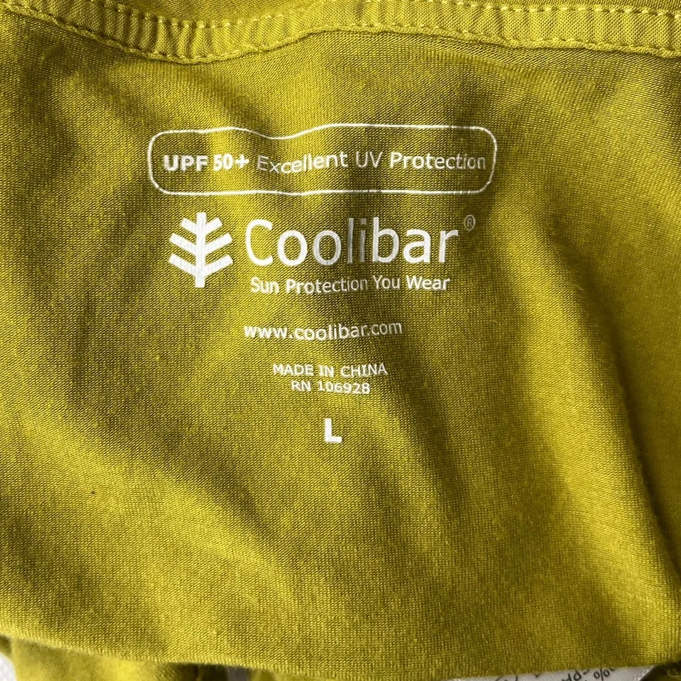 Coolibar UPF 50+ Avacado Open Front Women Cardigan Top Sz L Resort Travel Lounge Green Size L - Image 9