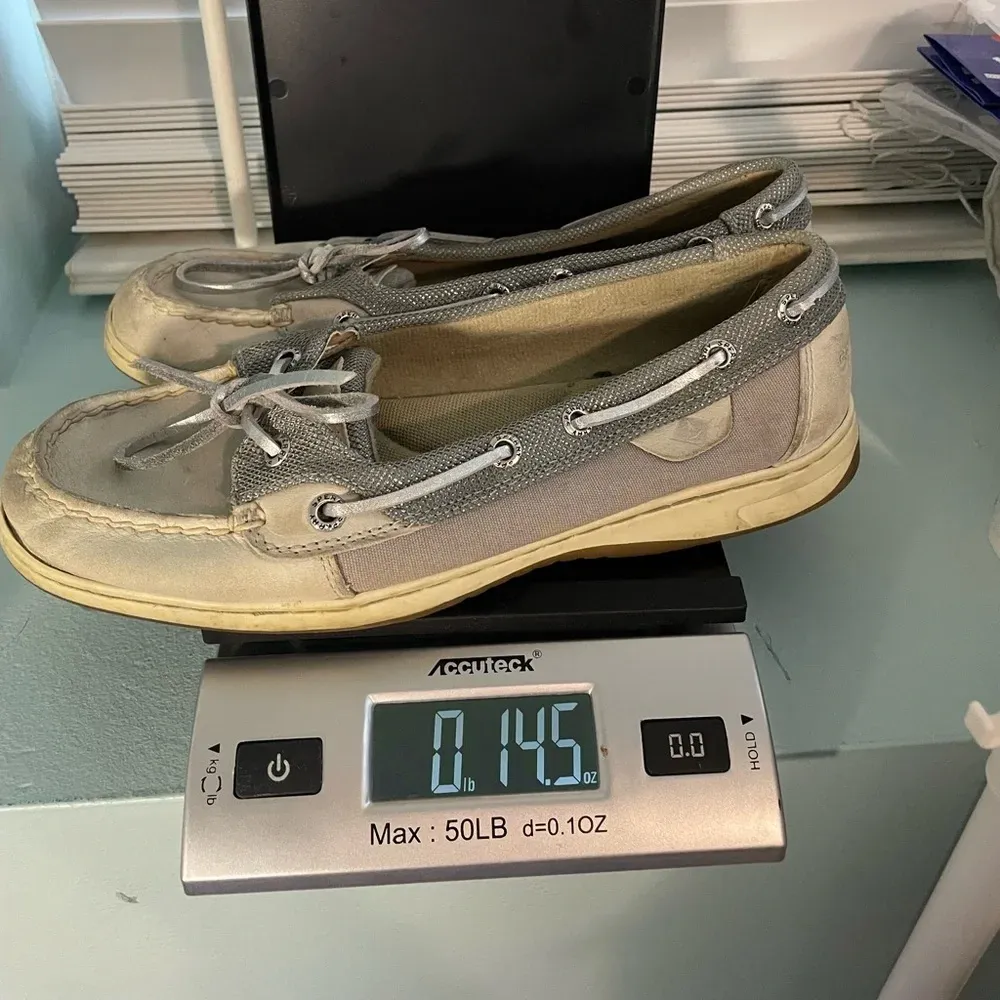 Sperry Top-Sider Women's Angelfish Sparkle Grey‎ Boat Shoe Slip On Size 7.5M - Image 8