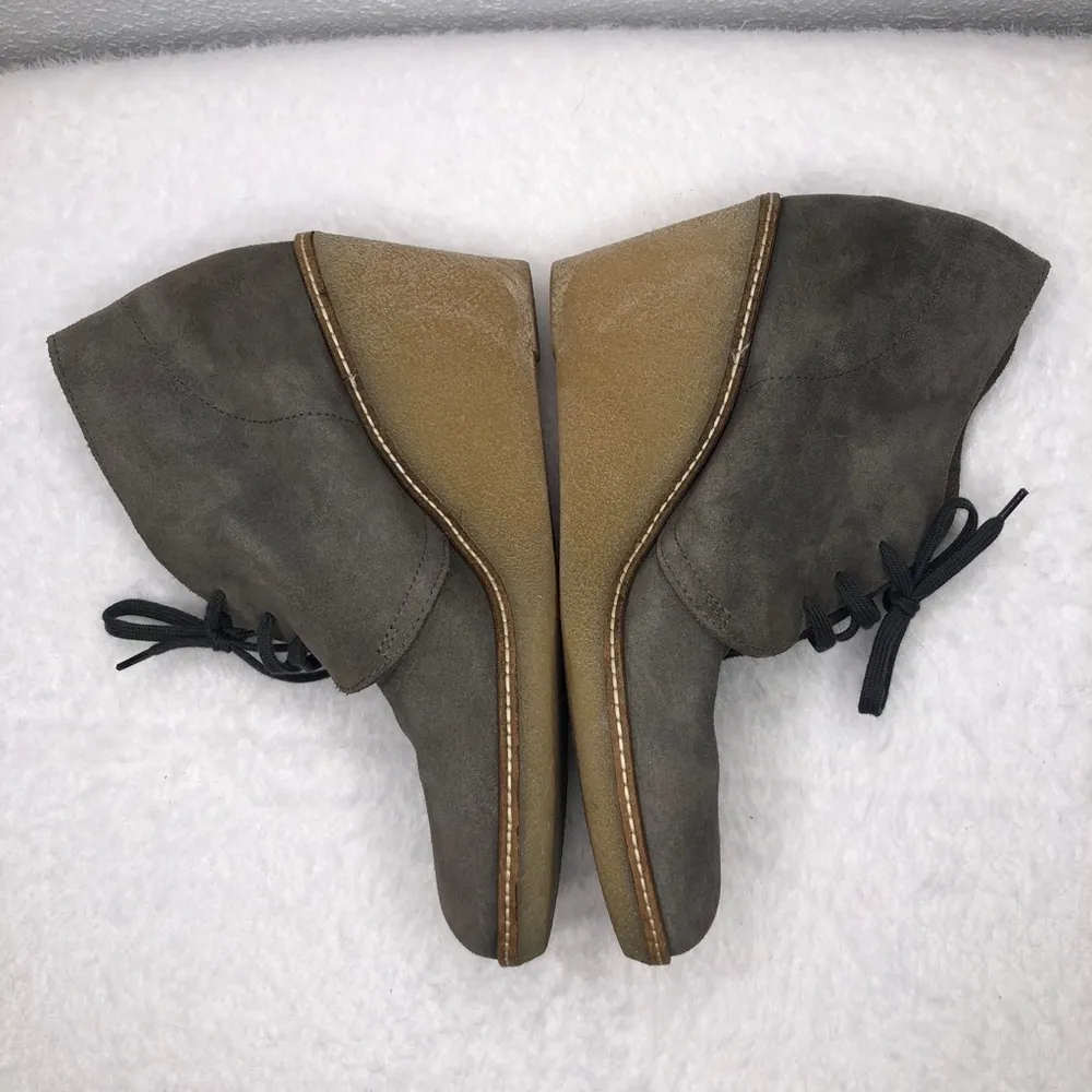 J. Crew Suede Macalister Wedge Ankle Boots size 9 - Image 3