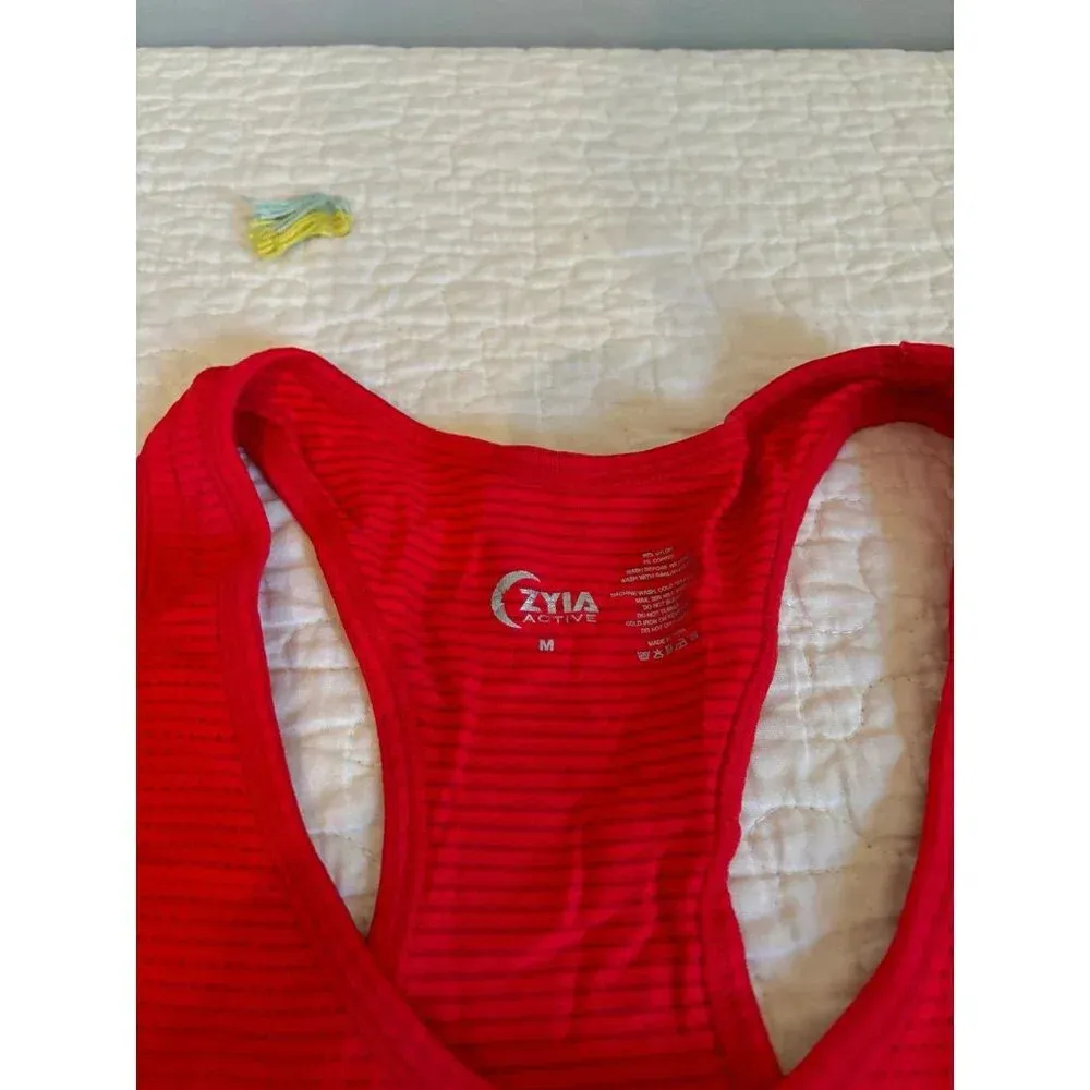 ZYIA Active Red workout tank top medium - Image 2