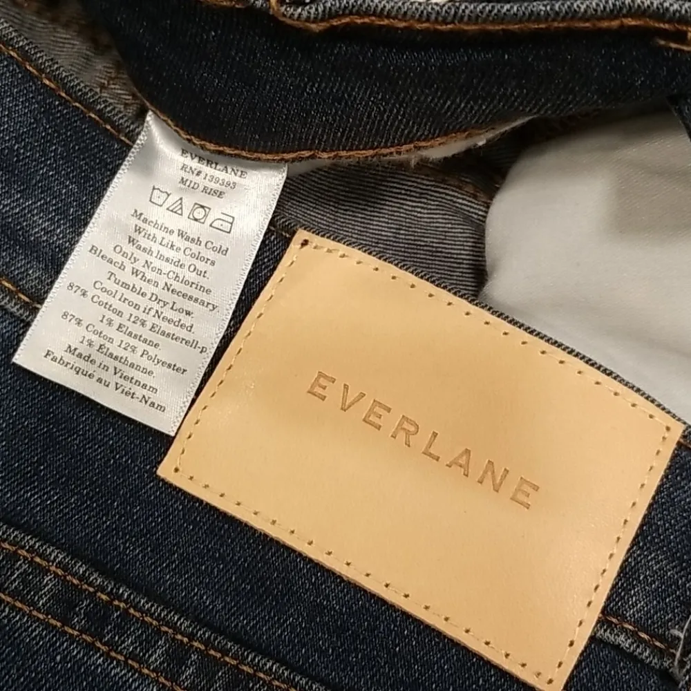 💕EVERLANE💕 Mid Rise Skinny Jeans ~ Mid Blue 33 Regular NWT - Image 11