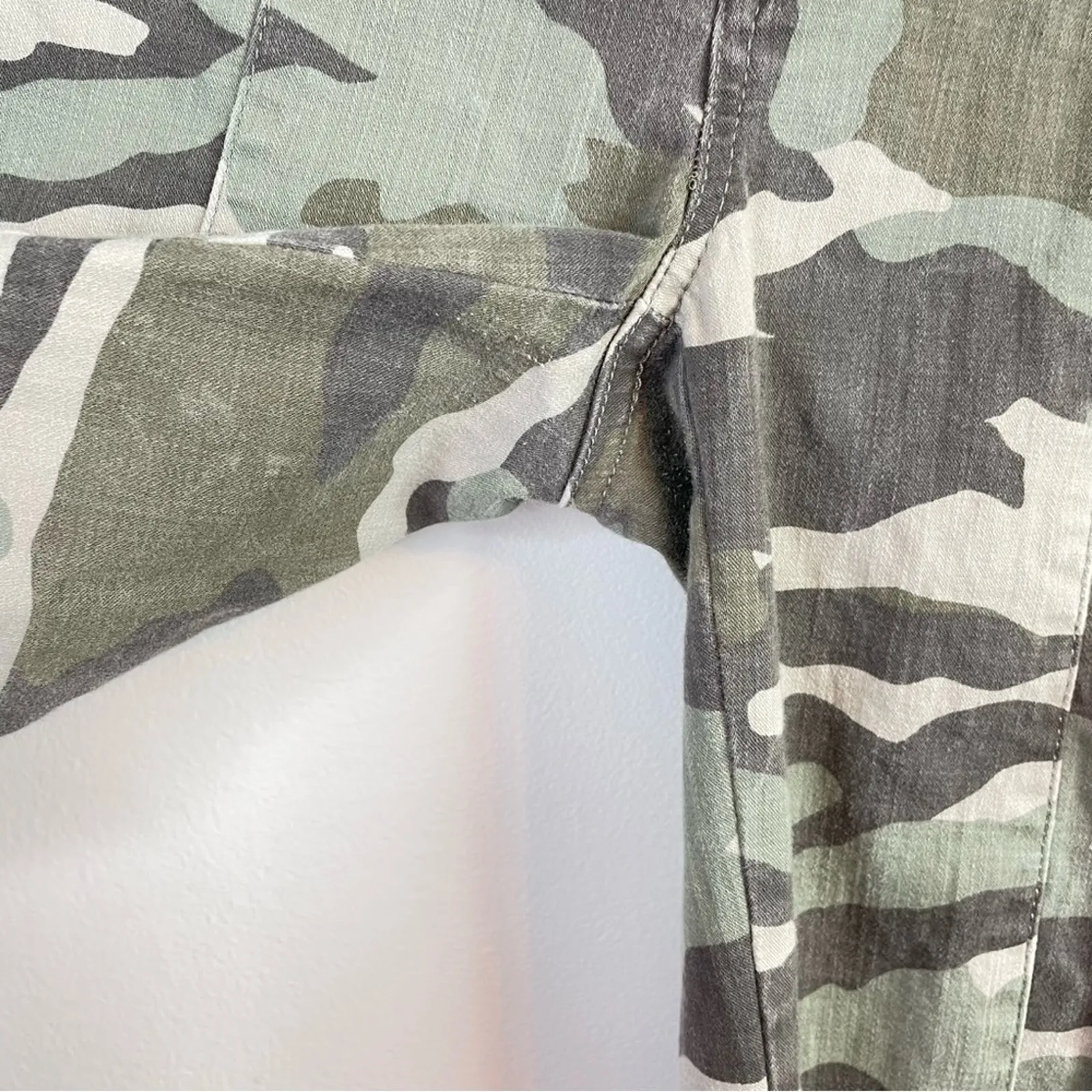 J Crew Vintage Straight Cargo Camo Stretch Ankle High Waist Pants 25 Tall Long - Image 7