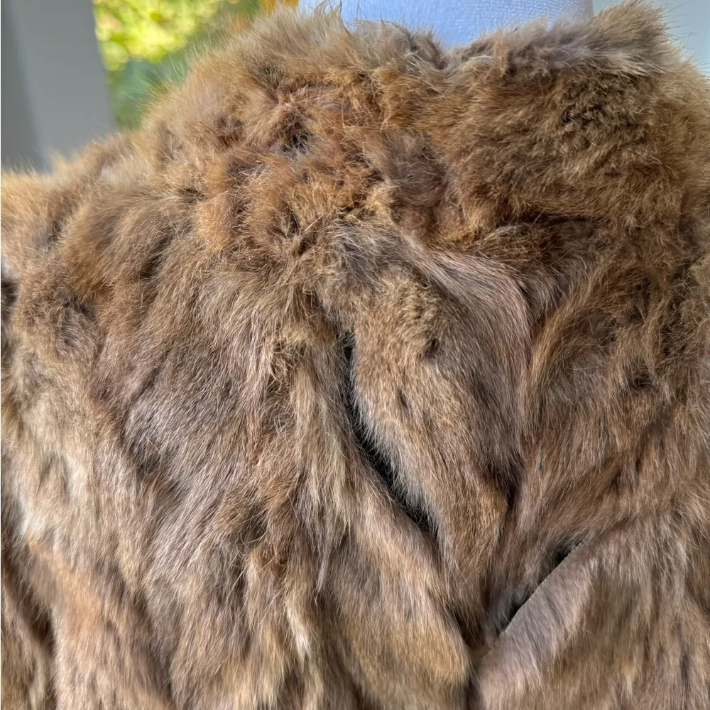 Vintage Mackenzie Furs Brown Flare Sleeve Genuine Mink or Sable Fur Coat Jacket Size M - Image 8