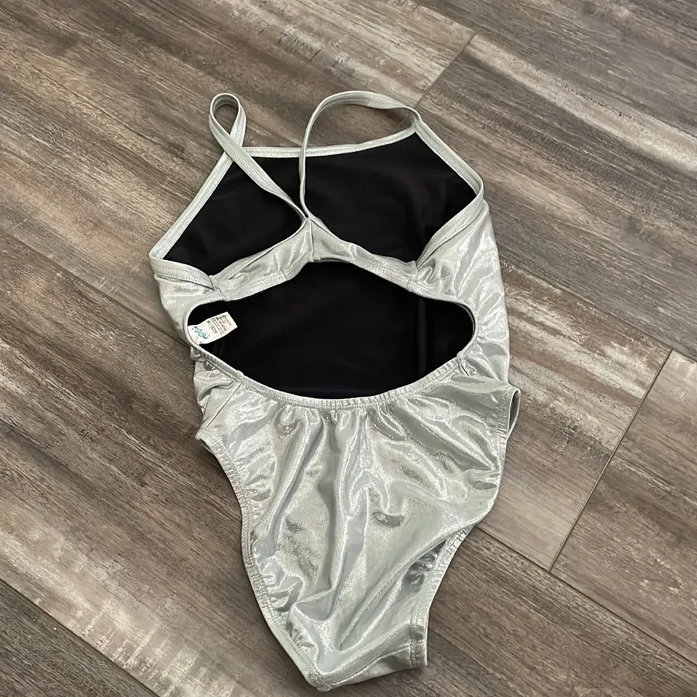 Dolfin  Silver Metallic One Piece Training Swimsuit - Image 5