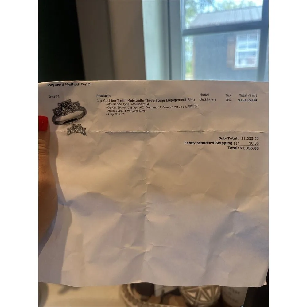 Moissanite Co. 1.8 CaratCushion Trellis Three - Image 7