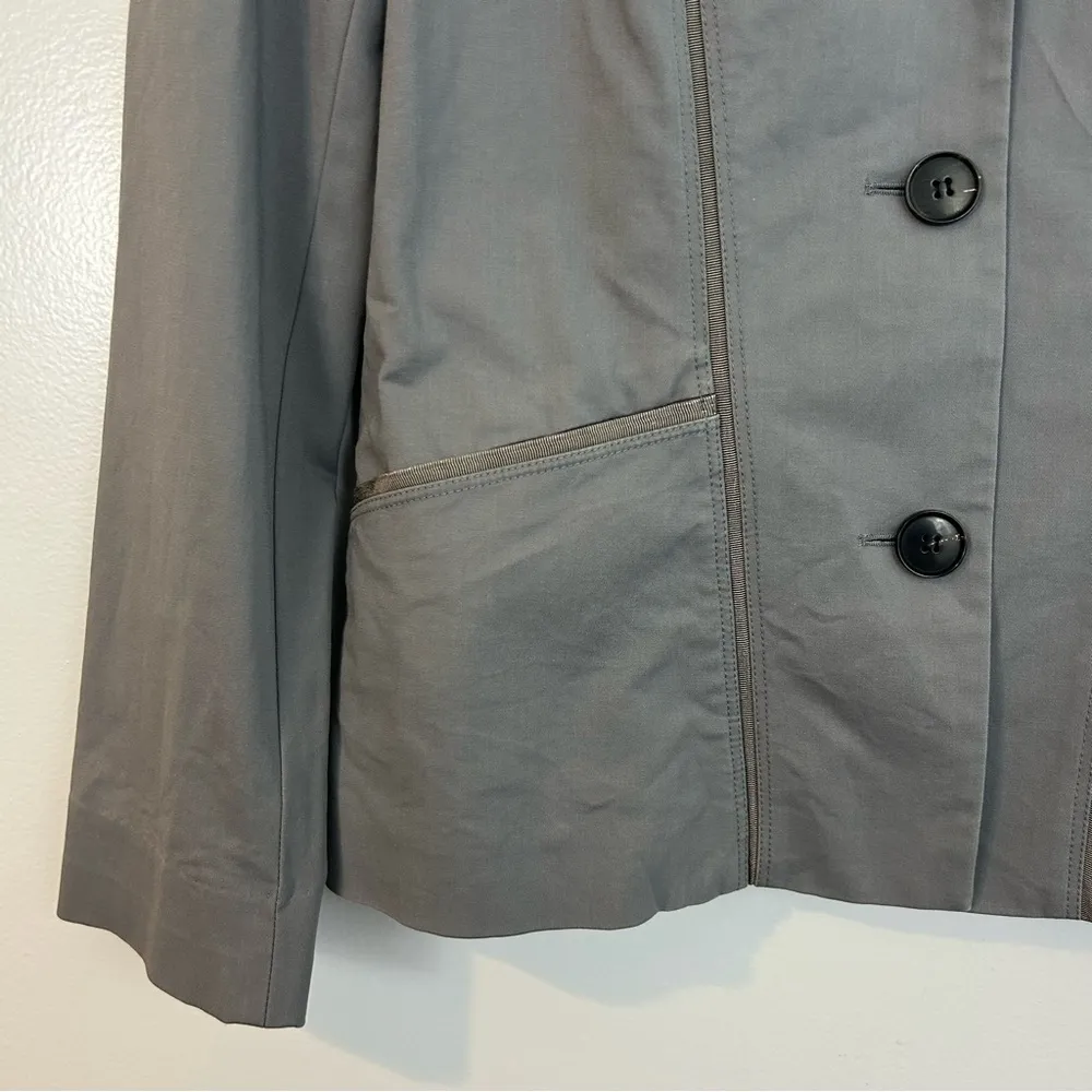 Lafayette 148 Fitted Grey Jacket/Blazer Size 2 Gray - Image 6