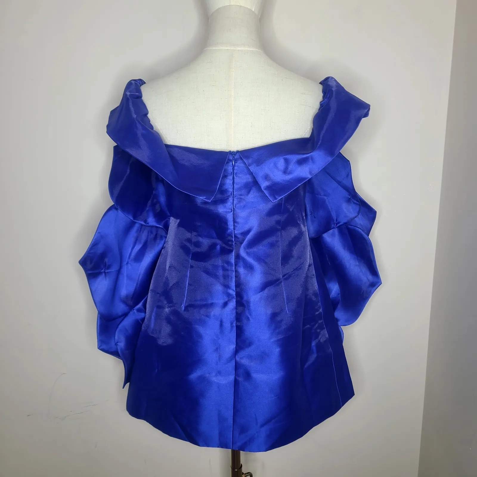 Akira 3D Big Flower Power Mini Statement Dramatic Dress Blue Size‎ M - Image 4