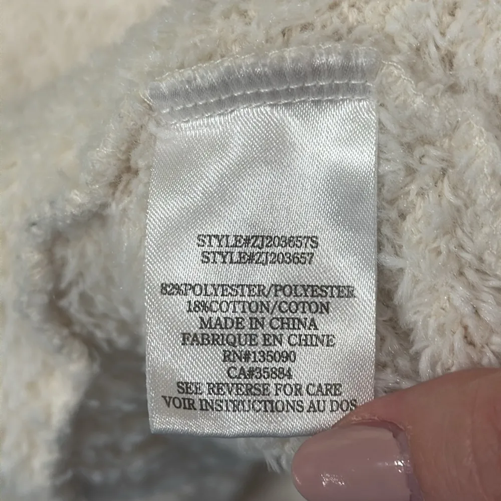 Z Supply Women’s Fluffy longline cardigan off white Open - Image 8