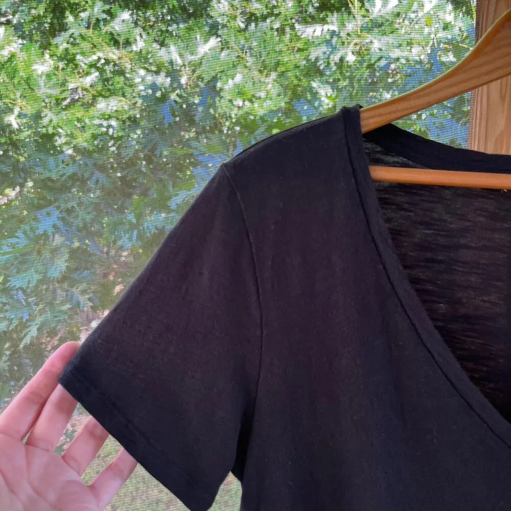 Stella & Dot Women's Black Twist Front Top Size L - Image 4