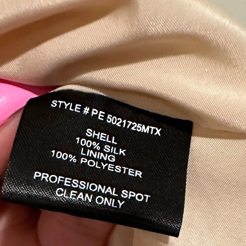 PARKER LEONA SILK BLUSH NEUTRAL SILVERTONE BEADED HALTER CUTOUT BACK MINI DRESS - Image 11