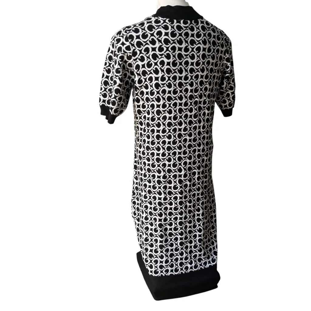 NWT, Guess Lamia 4G Logo Short Sleeve Mock Turtleneck Sweater Dress, Sz XL - Image 6