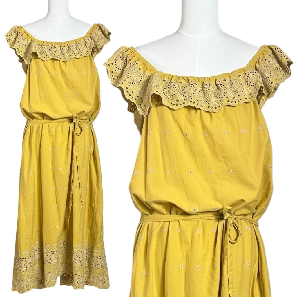Christy Dawn XL The Mairin Dress in Chamomile Embroider Maxi Ethereal Cottage - Image 9