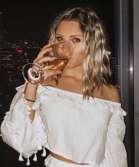 Cream Crop Top With Fringe Tan Size XS - Image 2