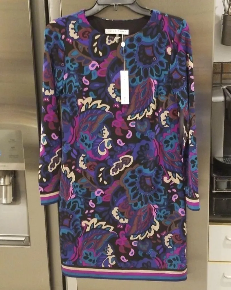 💕TRINA TURK💕 Paisley Print Long Sleeve Dress - Image 7