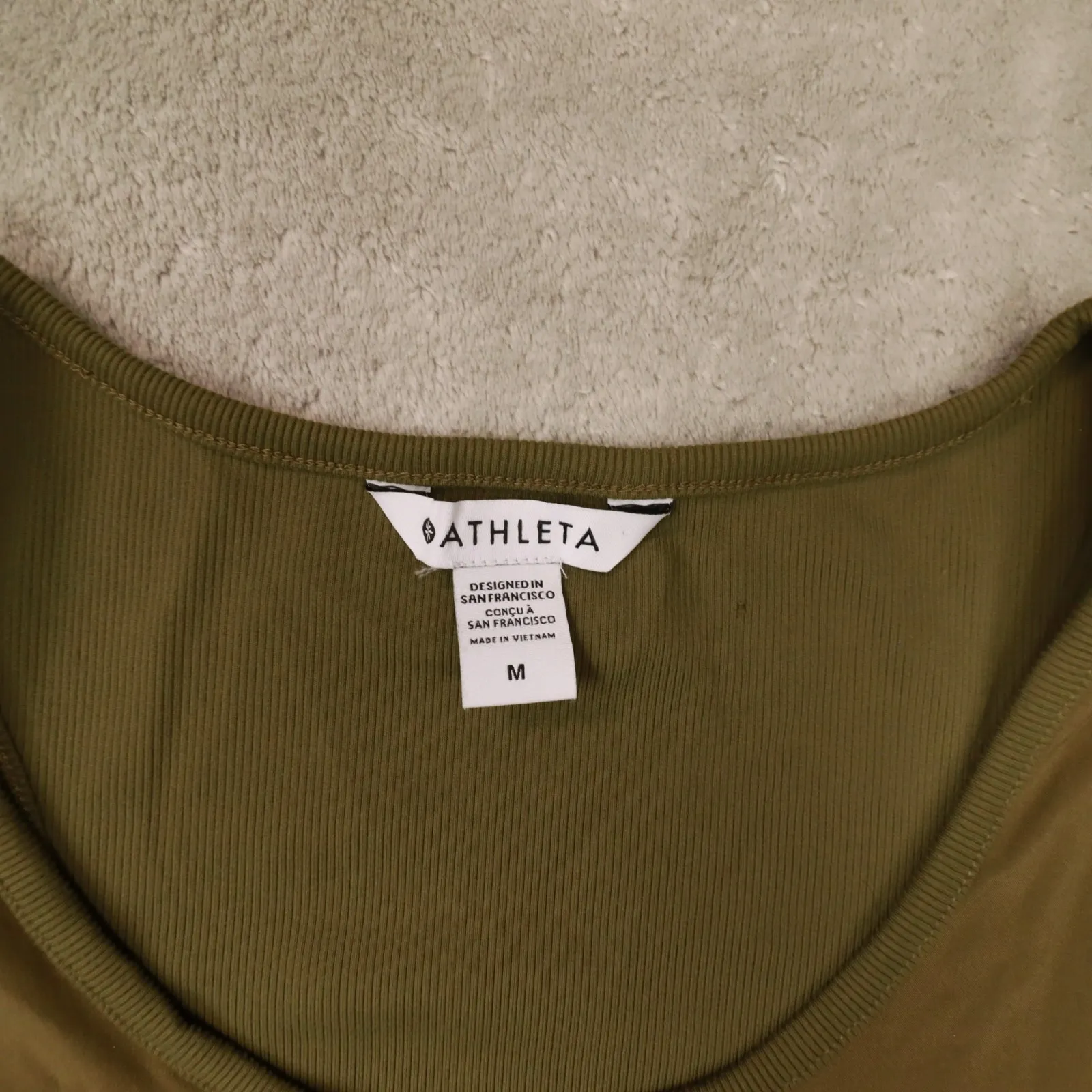 Athleta Brown Mixed Media Cinched Waist Tank Shirt ‎ size Medium style 659329 - Image 3