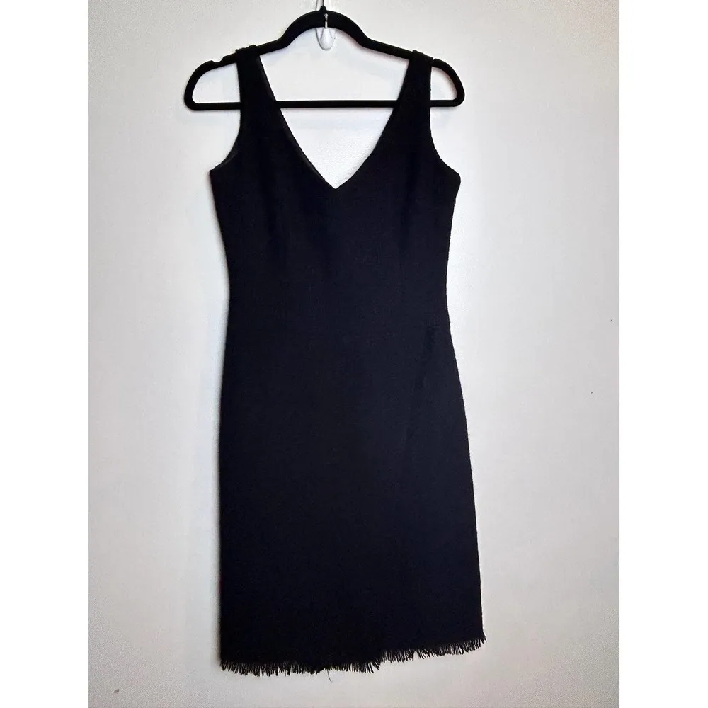 J.Crew  Vintage Wool Business Career Black Dress Size 8 Classic Neutral Style - Image 2