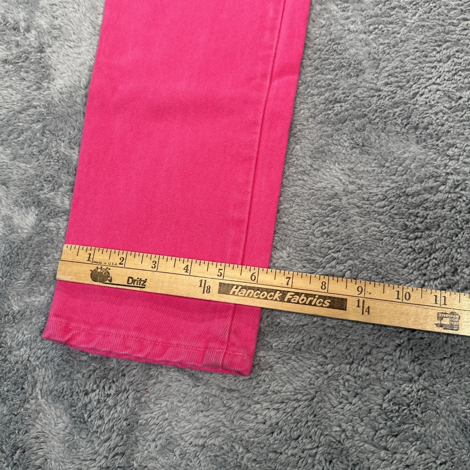 JeanJer Jordache Denim Jeans Vintage SZ 7/8 Pink USA 80s Barbiecore Pink - Image 8