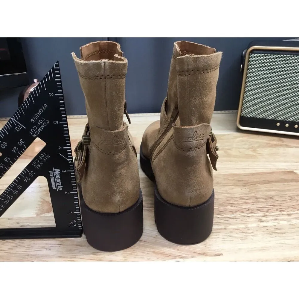 NWT Zodiac Miller Harness Lug Sole Boot Latte Suede Leather Womens Size 7 - Image 4