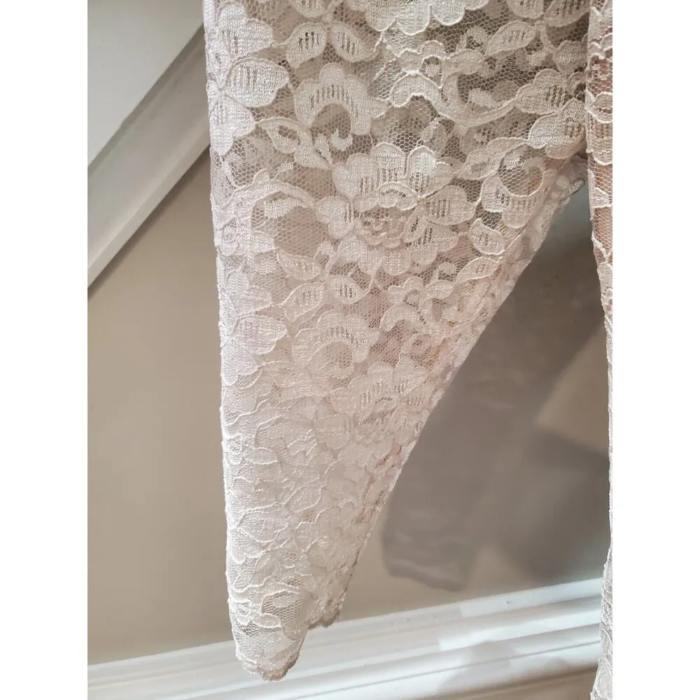 David Rose Beige Mother Of The Bride Lace Skirt & Button Down Shirt 2 Pc Set 22W - Image 8