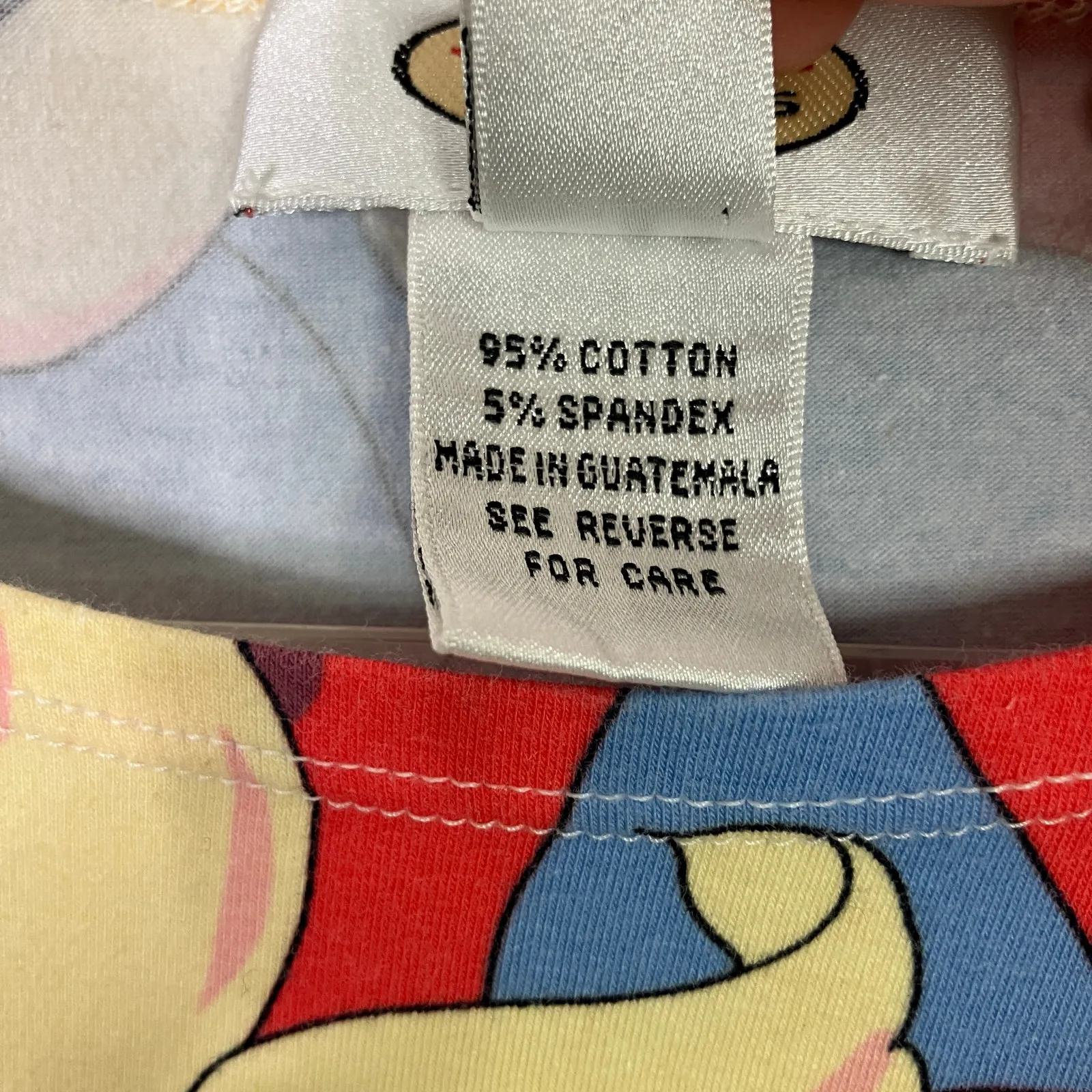 Talbots Vintage 3/4 Sleeve Tee Cartoony Floral Print Cotton Spandex Womens XL - Image 4