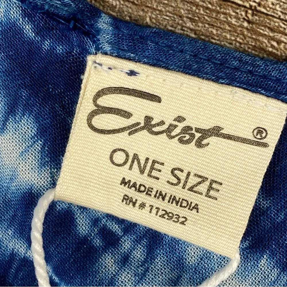 Exist Gauze Dress Free Size Tie Dye Boho Hippie Sundress Beach Cover Up Rayon - Image 2