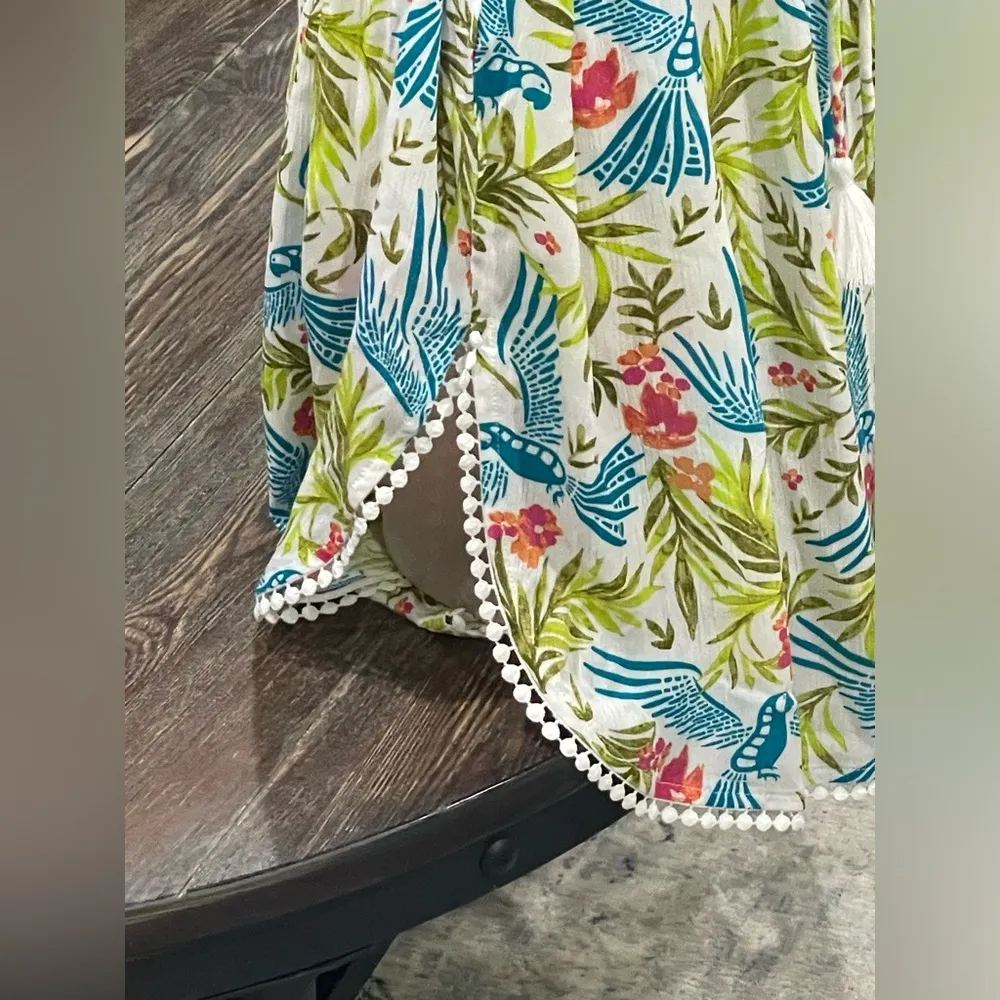 Versona Tropical Bird Print Swim Coverup - One Size Fits All - NWT - Image 3