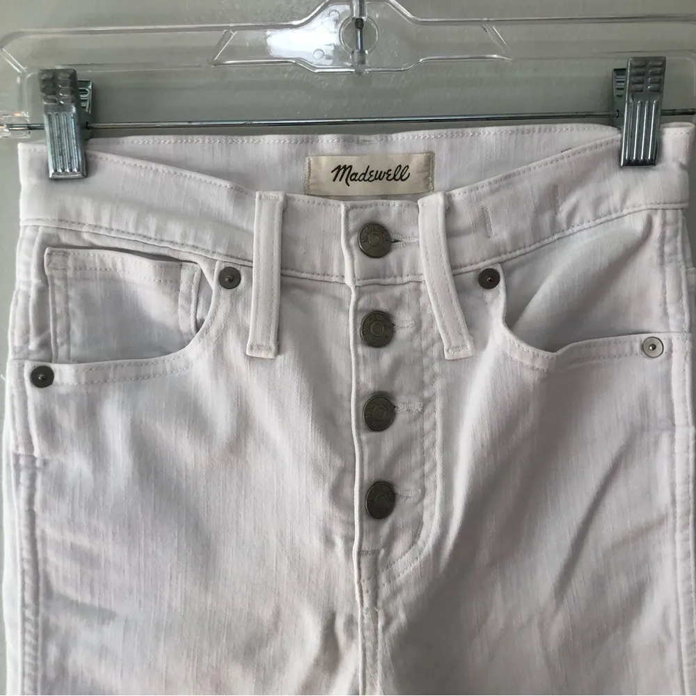 Madewell 10 High-Rise Skinny Crop Jeans in Pure White: Button-Front Edition 24 - Image 2
