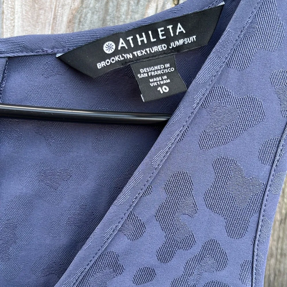 Like New Athleta Brooklyn Jumpsuit Medieval Violet Size 10 - Image 5