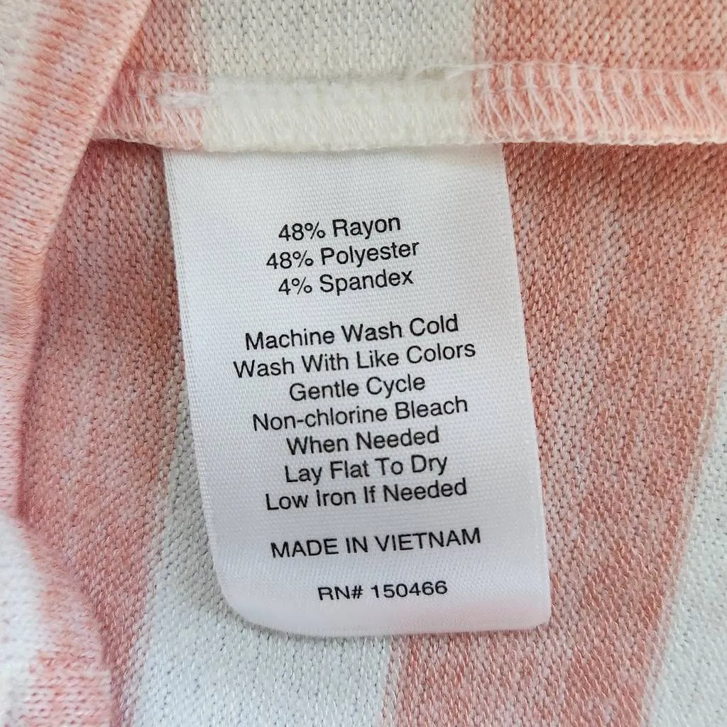 Market & Spruce Pink and White Striped Top NWT Size XS Petite Pink Tee Stripes - Image 8