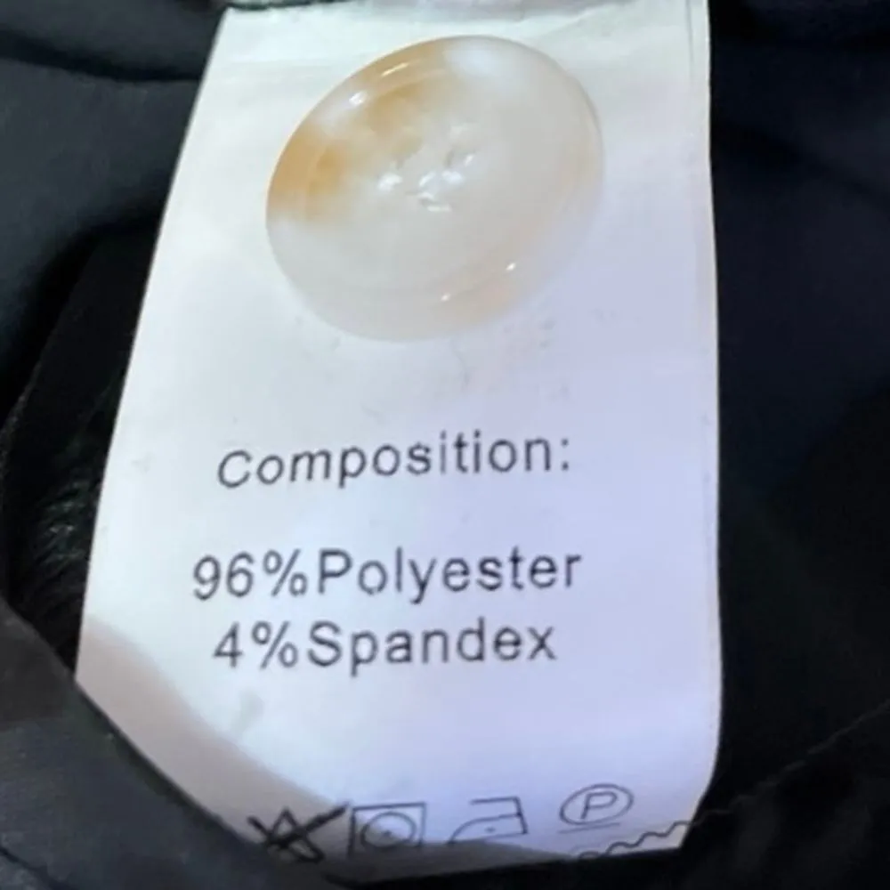 Sassy Zoey Black Pleated High Waisted Wide Leg Trousers Dress Pants Size 4/6 - Image 5