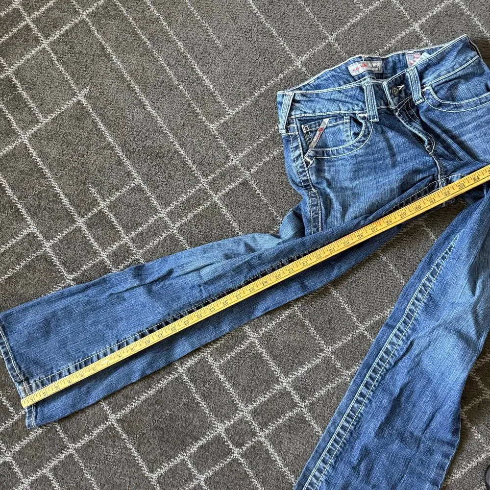 Ariat 26R FR DuraStretch Entwined Boot Cut Blue Jeans 10019544 Women's - Image 7