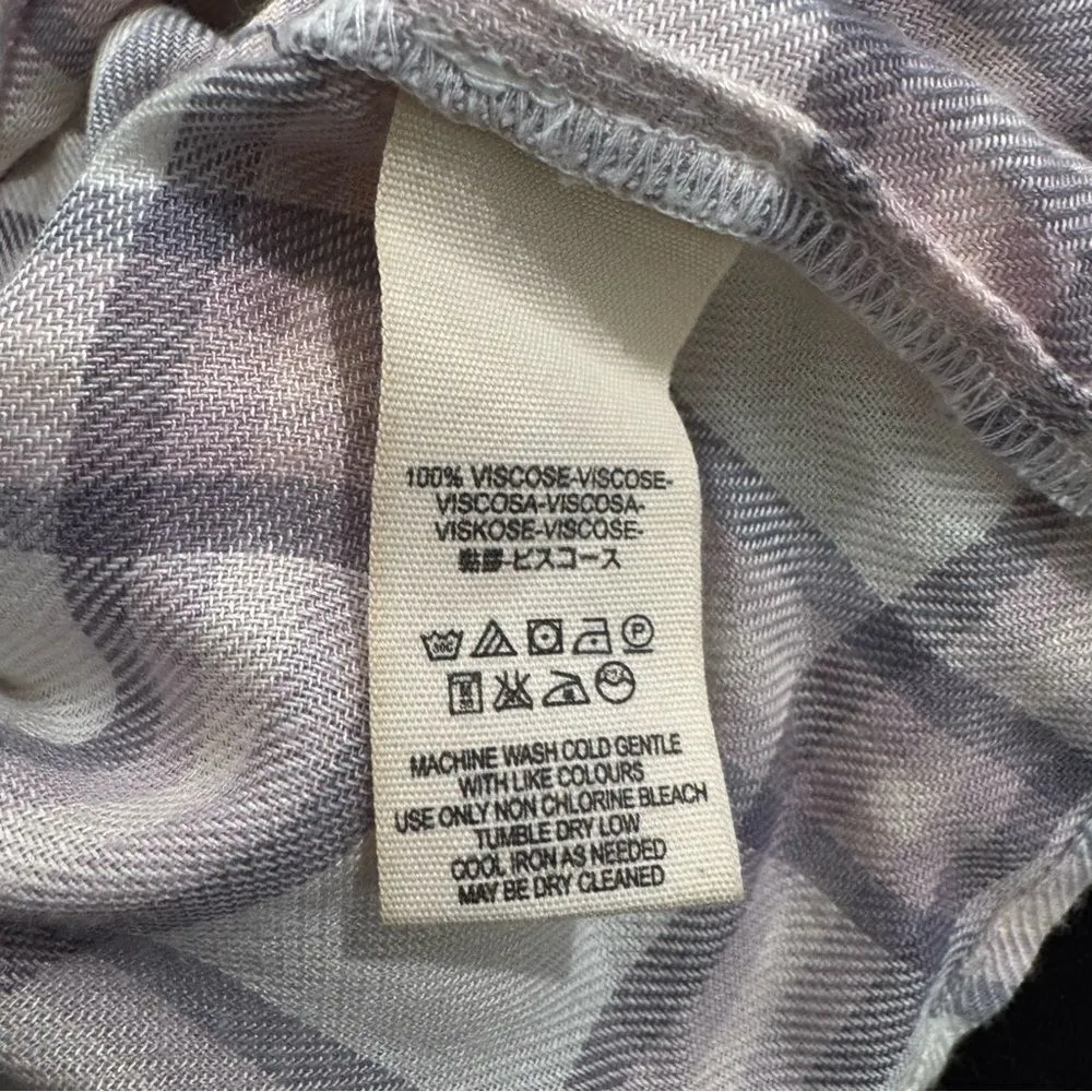 Free People Charlie Plaid Ruffle Blouse Top Women’s Medium - Image 4