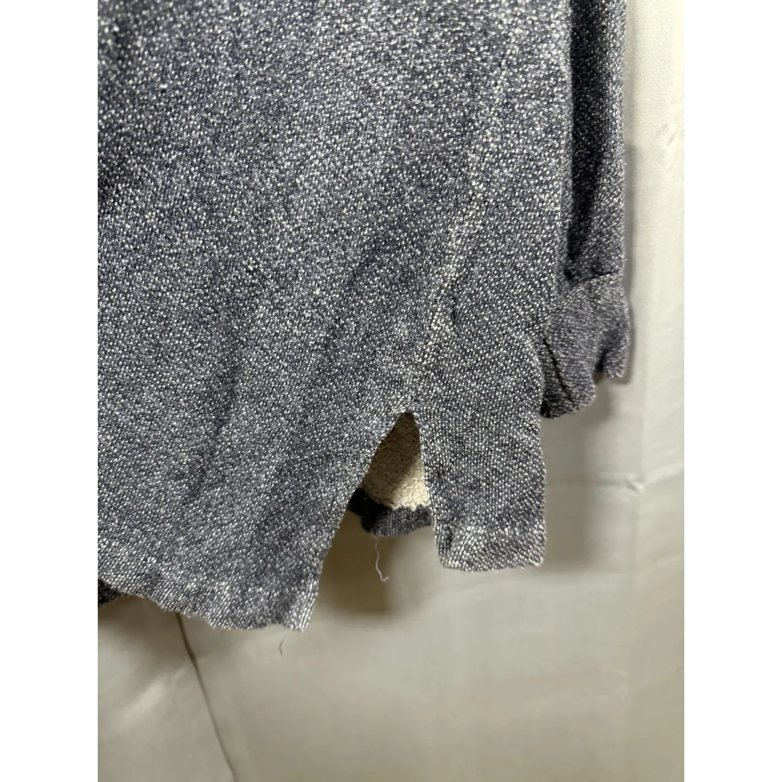 Free People Beach Sweater‎ Womens XS Distressed Raw Edge Pocket Boho Pullover - Image 6