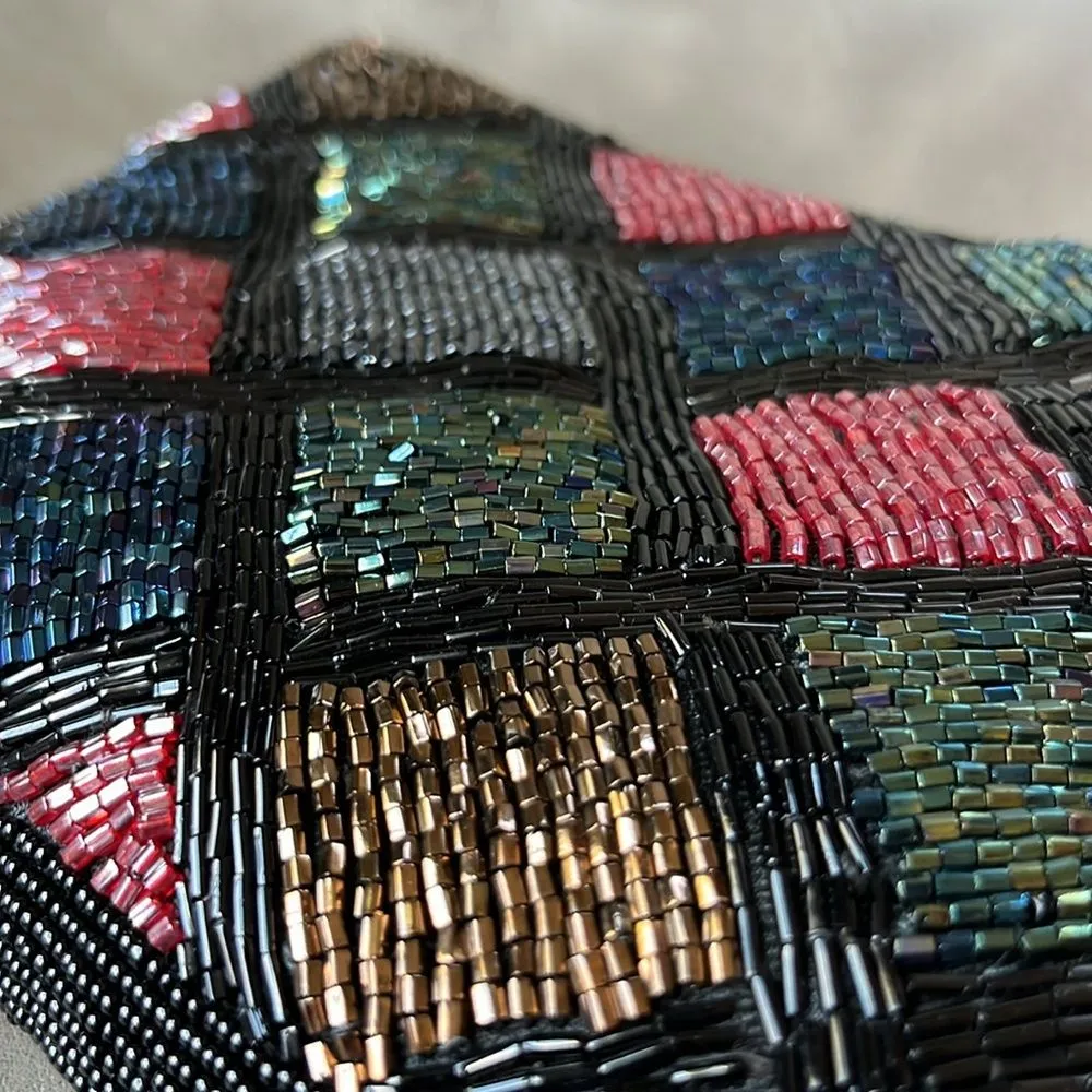 VINTAGE 90s y2k Multicolor Beaded Shoulder Bag - Image 11