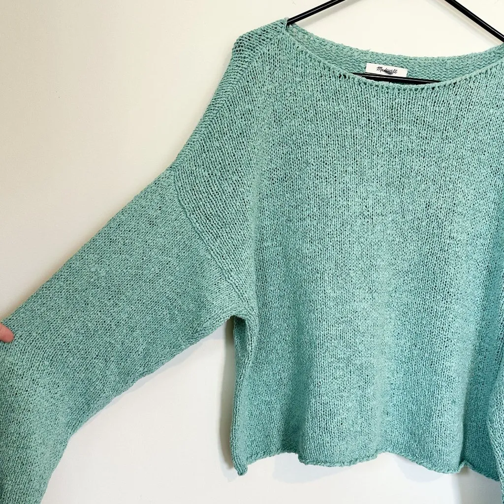 NWT Madewell Boatneck Pullover Knit Sweater in Wave Crest - Size: Large - Image 6