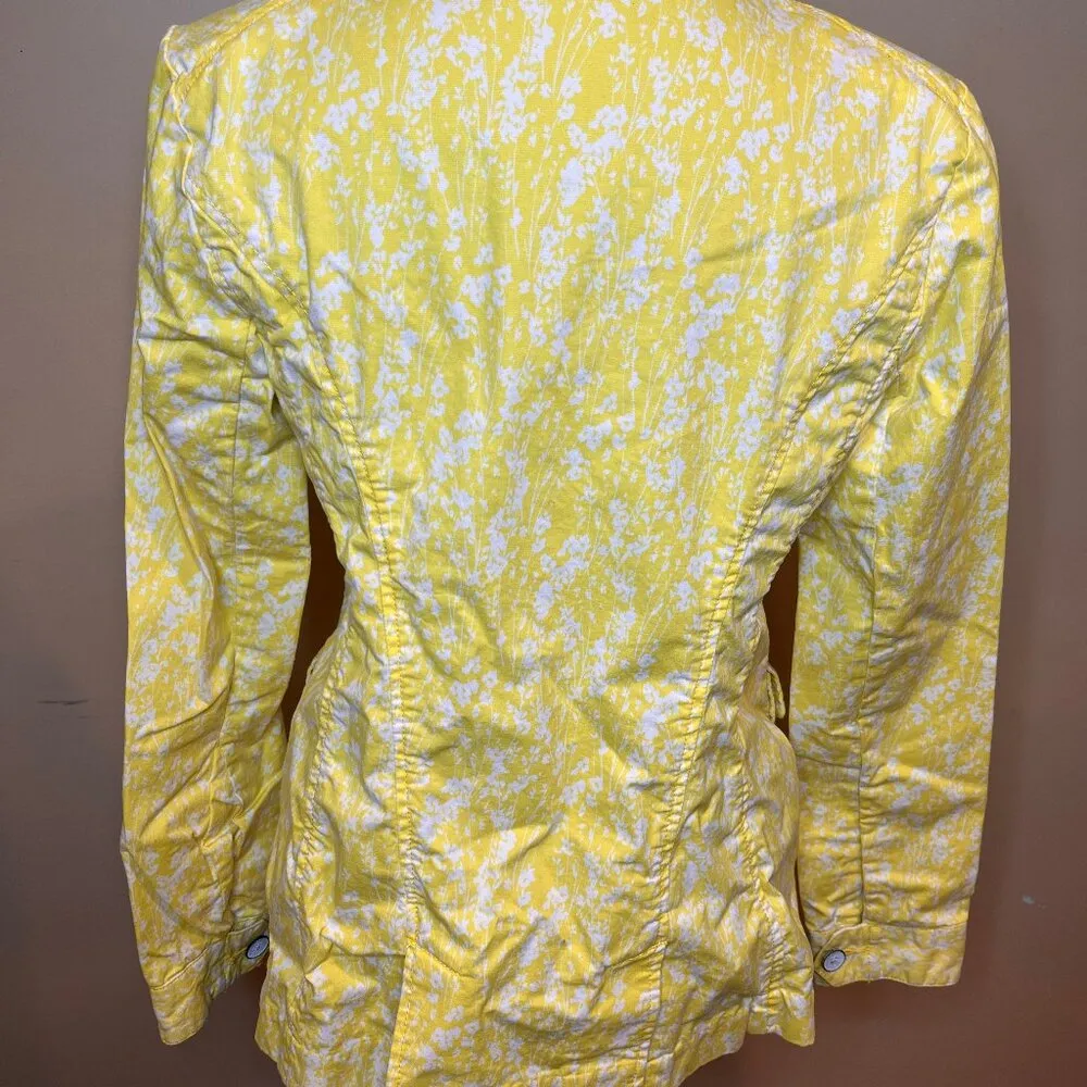 Cabi Womens Field of Daisies Yellow White Field Jacket Spring #5160 Size Small - Image 6